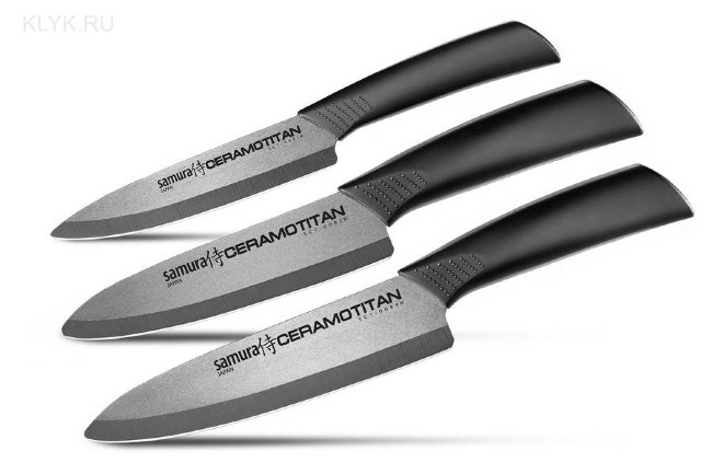Набор из 3-х ножей Samura CERAMOTITAN SCT-003M (ножи SCT-0021M, SCT-0082M, SCT-0084M)