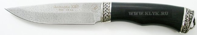 Нож Ворон (алмазная сталь, граб, мельхиор)