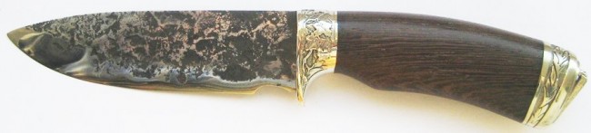 Нож Бобр (сталь 9ХС ковка, венге, мельхиор)